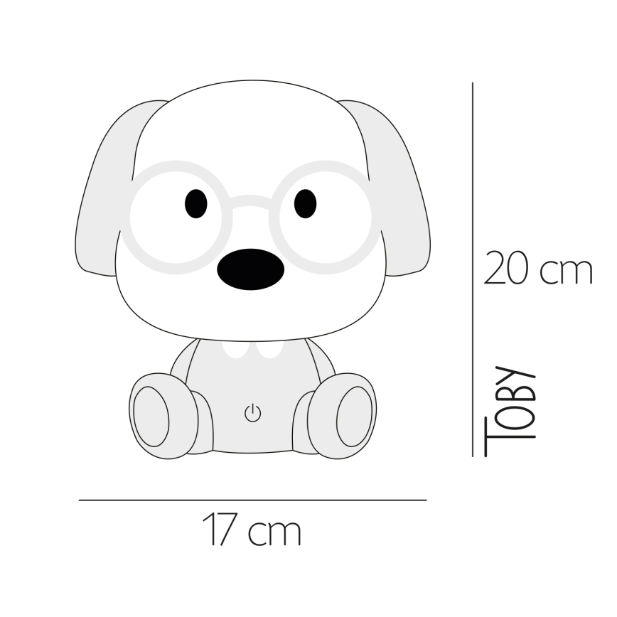 ONLI - LED dječja noćna lampica s prigušivanjem PUPPIES LED/3W/230V 20 cm pas/ružičasta