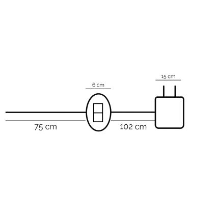ONLI - LED Stolna lampa DAFNE LED/12W/230V 4000K 48 cm crna