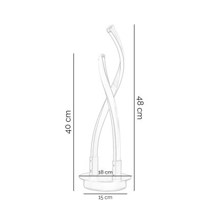 ONLI - LED Stolna lampa DAFNE LED/12W/230V 4000K 48 cm crna