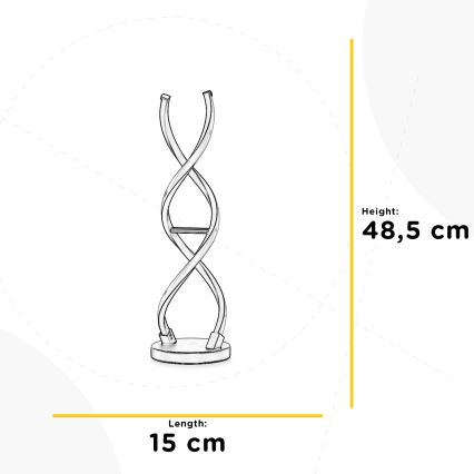 ONLI - LED Stolna lampa DNA LED/12W/230V 4000K 48,5 cm srebrna