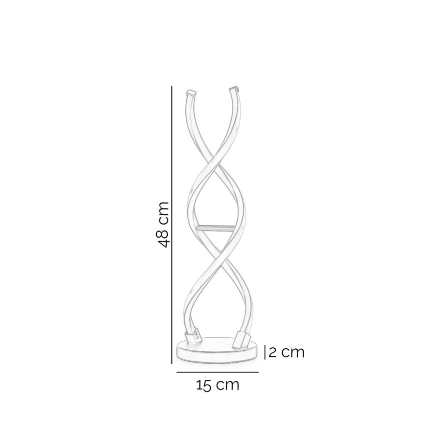ONLI - LED Stolna lampa DNA LED/12W/230V 4000K 48,5 cm srebrna