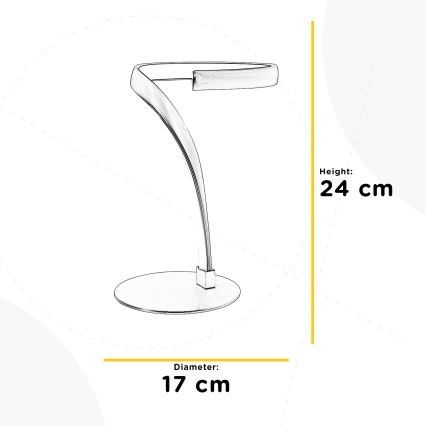 ONLI - LED Stolna lampa INFINITY LED/12W/230V 4500K 24 cm mat krom