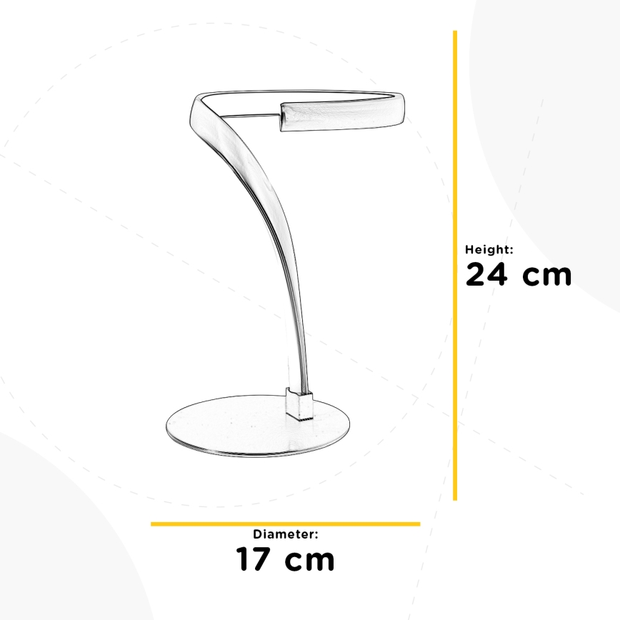 ONLI - LED Stolna lampa INFINITY LED/12W/230V 4500K 24 cm mat krom