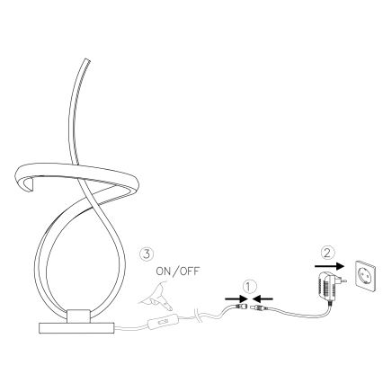ONLI - LED Stolna lampa KIRA LED/10W/230V 4000K 28 cm zlatna