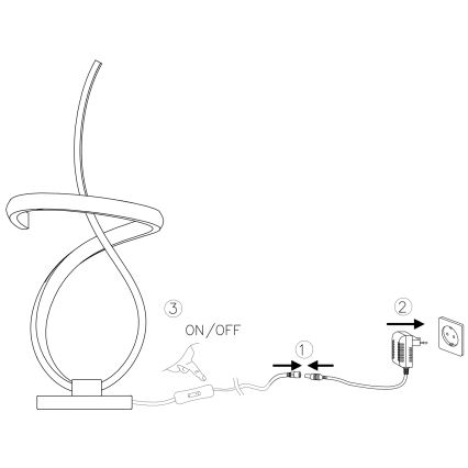 ONLI - LED Stolna lampa KIRA LED/12W/230V 4000K 38,5 cm zlatna