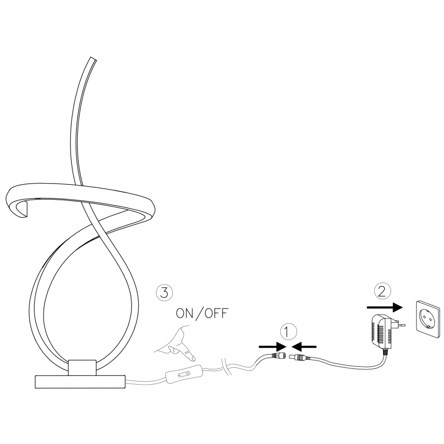 ONLI - LED Stolna lampa KIRA LED/12W/230V 4000K 38,5 cm zlatna