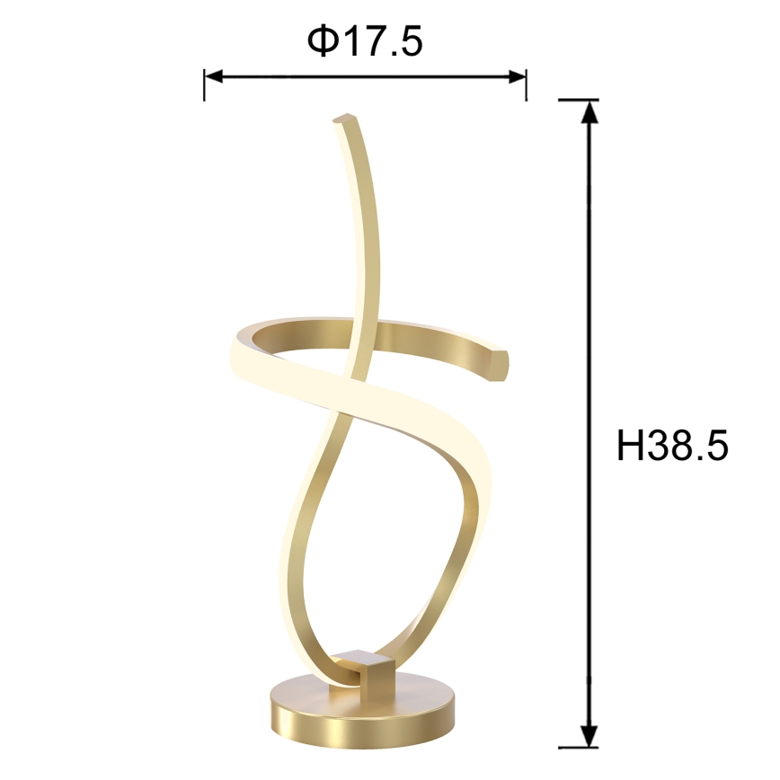 ONLI - LED Stolna lampa KIRA LED/12W/230V 4000K 38,5 cm zlatna