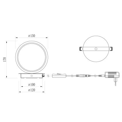 ONLI - LED Stolna lampa NOELIA LED/4W/230V 17 cm zlatna