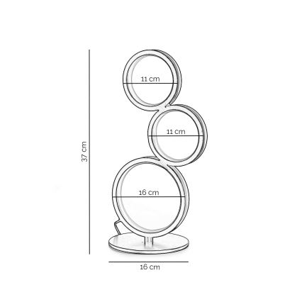 ONLI - LED Stolna lampa RINGS LED/17W/230V 4000K 37 cm crna