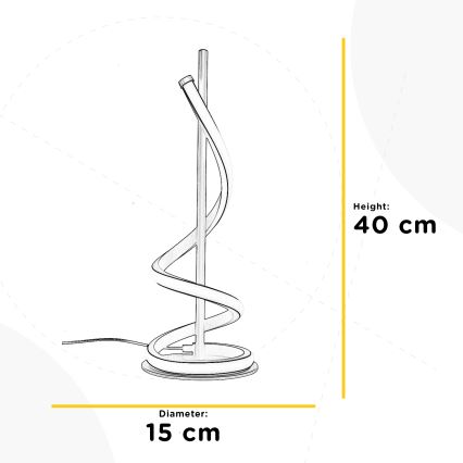 ONLI - LED Stolna lampa TWIST LED/12W/230V 4000K 40 cm crna