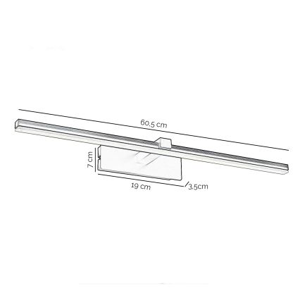 ONLI - LED Svjetiljka za slike FRED LED/14W/230V 4000K crna