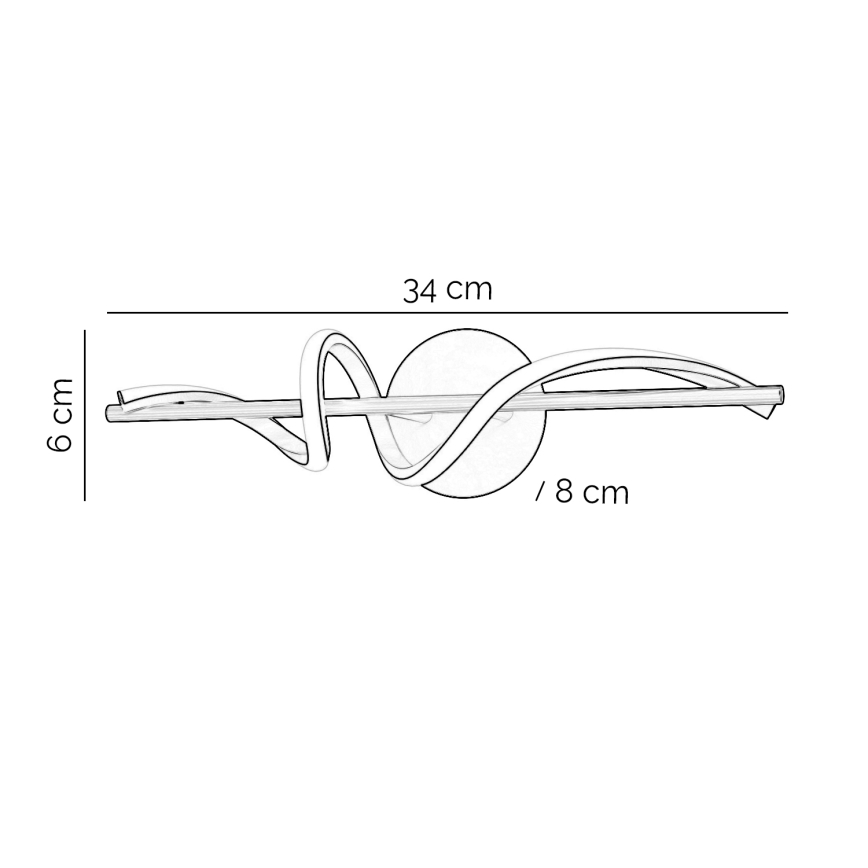 ONLI - LED Zidna svjetiljka TWIST LED/25W/230V 4000K crna