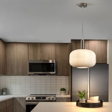 ONLI - Luster na kabelu DOROTY 1xE27/15W/230V bijela/sjajni krom