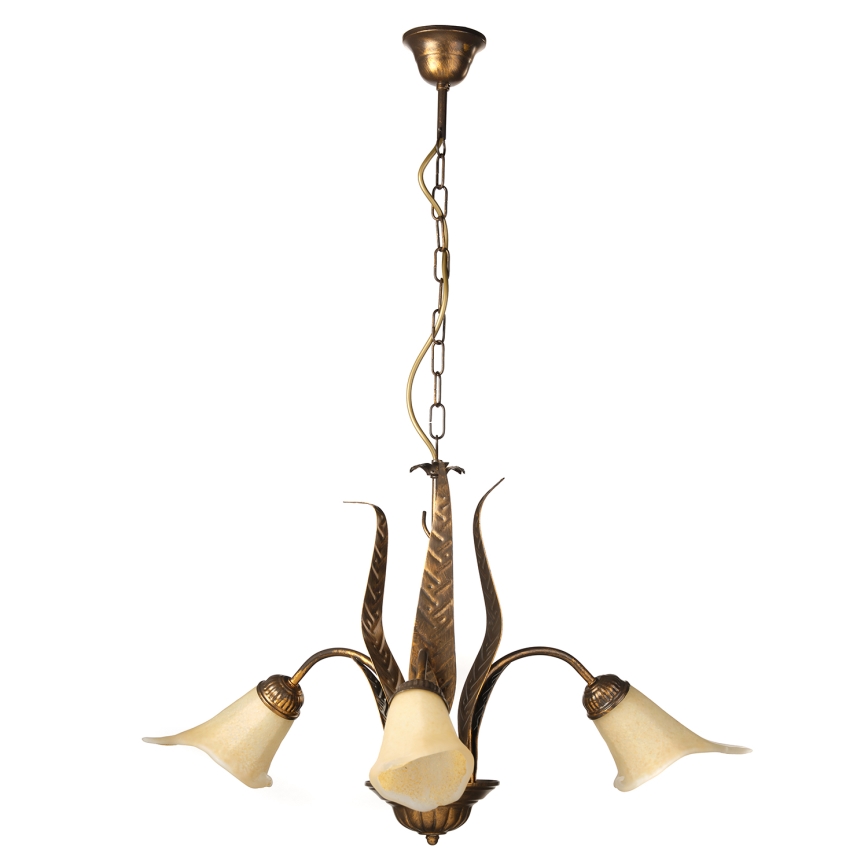 ONLI - Luster na lancu ALGA 3xE14/6W/230V brončana