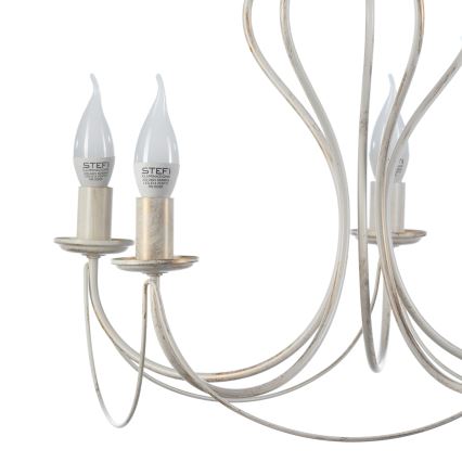 ONLI - Luster na lancu CANDELA 5xE14/6W/230V bijela