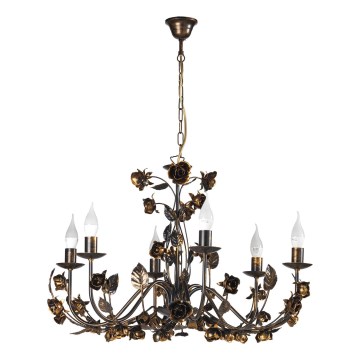 ONLI - Luster na lancu CAROLINA 6xE14/6W/230V brončani