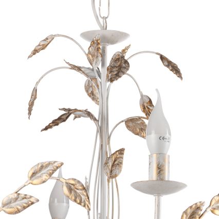 ONLI - Luster na lancu COLLANA 6xE14/6W/230V bijela/zlatna