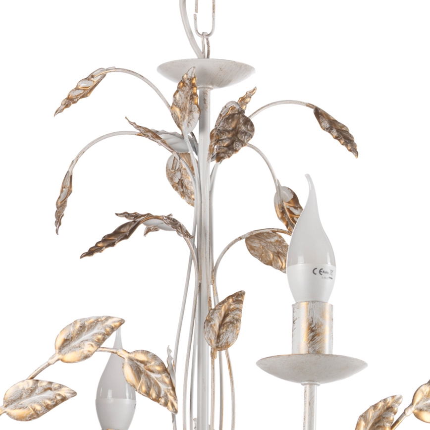 ONLI - Luster na lancu COLLANA 6xE14/6W/230V bijela/zlatna