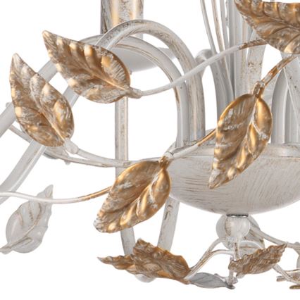 ONLI - Luster na lancu COLLANA 6xE14/6W/230V bijela/zlatna