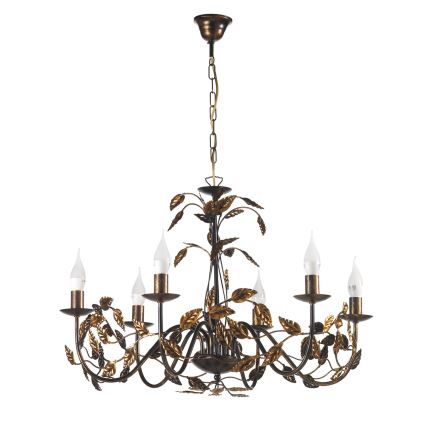 ONLI - Luster na lancu COLLANA 6xE14/6W/230V brončana/zlatna
