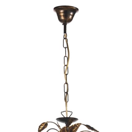 ONLI - Luster na lancu COLLANA 6xE14/6W/230V brončana/zlatna