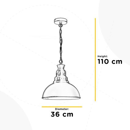 ONLI - Luster na lancu ISTANBUL 1xE27/22W/230V crna