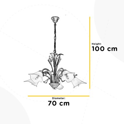 ONLI - Luster na lancu LUCREZIA 5xE14/6W/230V krem