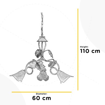 ONLI - Luster na lancu MARILENA 3xE14/6W/230V