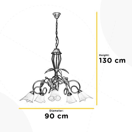 ONLI - Luster na lancu MIRANDA 5xE14/6W/230V