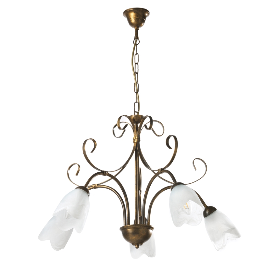 ONLI - Luster na lancu ODINO 5xE14/6W/230V