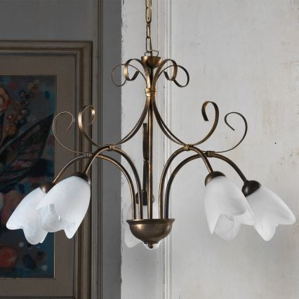 ONLI - Luster na lancu ODINO 5xE14/6W/230V