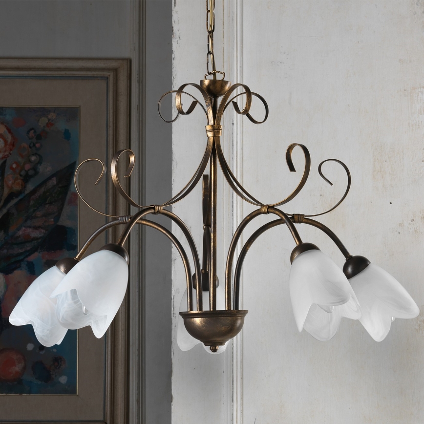 ONLI - Luster na lancu ODINO 5xE14/6W/230V