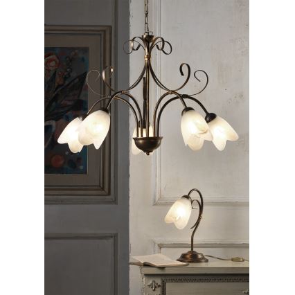 ONLI - Luster na lancu ODINO 5xE14/6W/230V