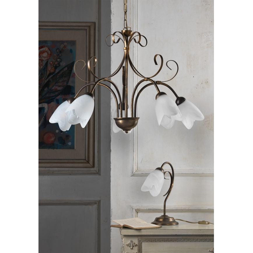 ONLI - Luster na lancu ODINO 5xE14/6W/230V