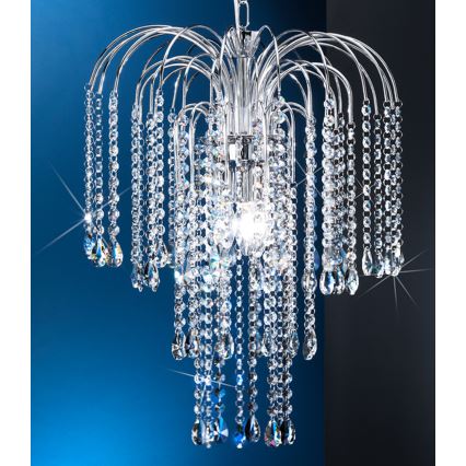 ONLI - Luster na lancu PIOGGIA 3xE14/6W/230V sjajni krom