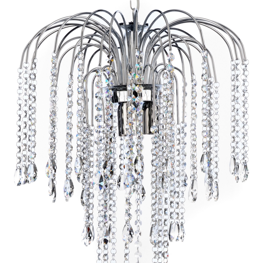 ONLI - Luster na lancu PIOGGIA 3xE14/6W/230V sjajni krom