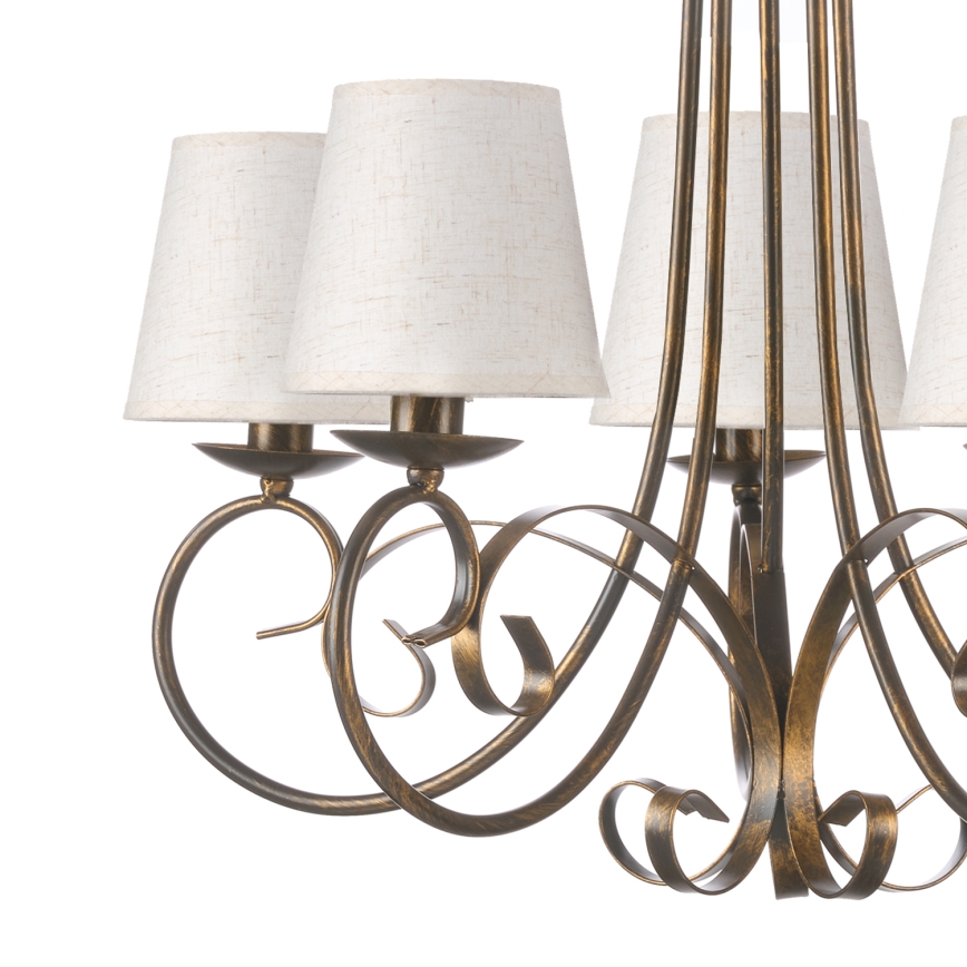 ONLI - Luster na lancu POMPEI 5xE14/6W/230V brončana