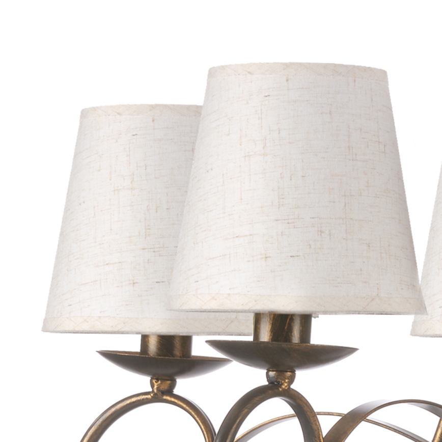 ONLI - Luster na lancu POMPEI 5xE14/6W/230V brončana