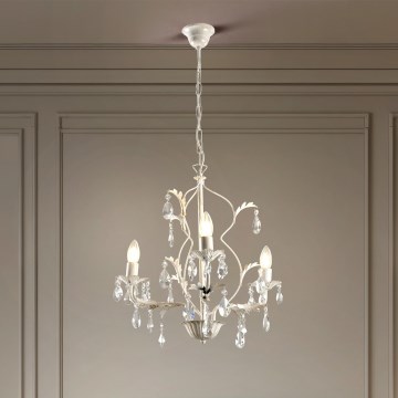 ONLI - Luster na lancu TERESA 3xE14/6W/230V bijela