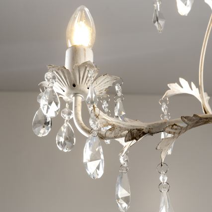 ONLI - Luster na lancu TERESA 3xE14/6W/230V bijela