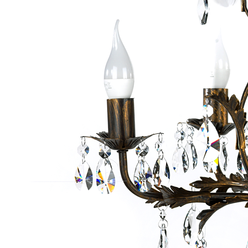 ONLI - Luster na lancu TERESA 5xE14/6W/230V brončana