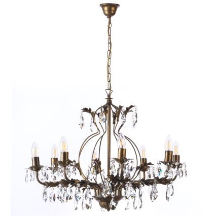 ONLI - Luster na lancu TERESA 8xE14/6W/230V brončana