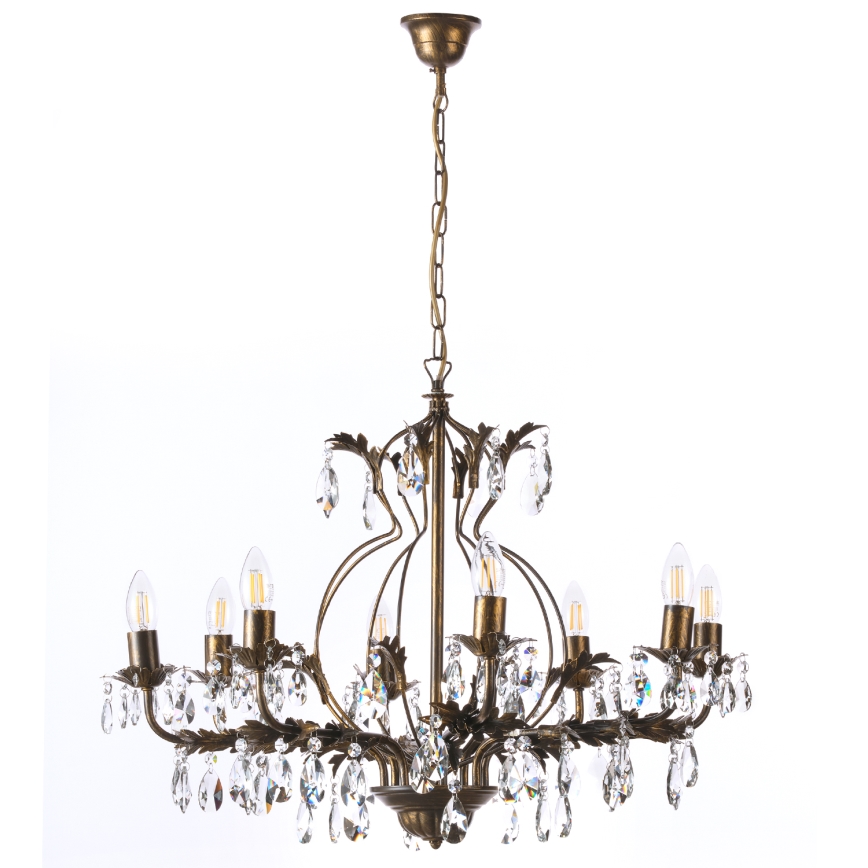 ONLI - Luster na lancu TERESA 8xE14/6W/230V brončana