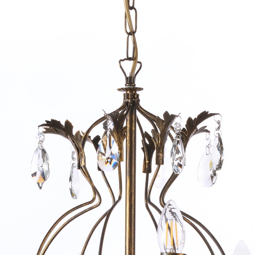 ONLI - Luster na lancu TERESA 8xE14/6W/230V brončana