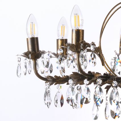 ONLI - Luster na lancu TERESA 8xE14/6W/230V brončana