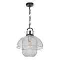 ONLI - Luster na lancu ZAIR 1xE27/22W/230V crna/srebrna