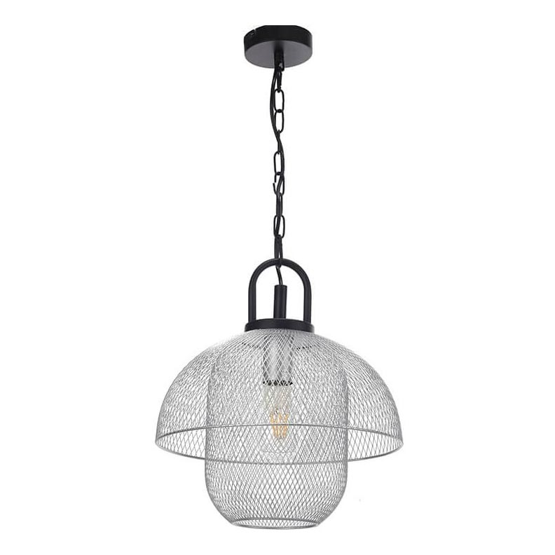 ONLI - Luster na lancu ZAIR 1xE27/22W/230V crna/srebrna