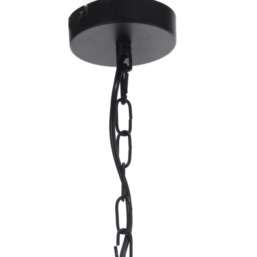 ONLI - Luster na lancu ZAIR 1xE27/22W/230V crna/srebrna