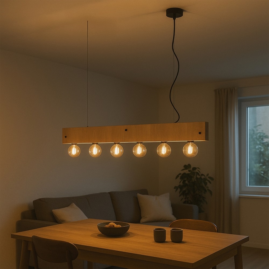 ONLI - Luster na sajli ARGO 6xE27/22W/230V bež