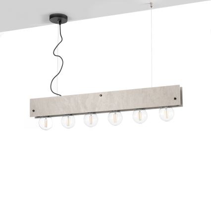 ONLI - Luster na sajli ARGO 6xE27/22W/230V siva